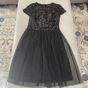 Marina LBD - sequin top with tulle skirt overlay - 8
